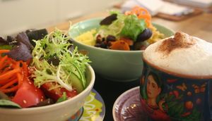 Menü!!! Curry, Chai, Salad, amazing!!! at Golden Temple Teehaus in Hamburg