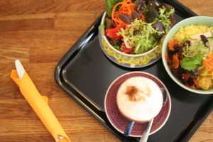 Best Offer!! Chai, Salad, Curry 9.90 Euro!! Great! Food as amazing!!
Love at Golden Temple Teehaus in Hamburg