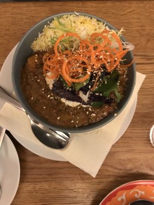 dhal curry bowl at Golden Temple Teehaus in Hamburg