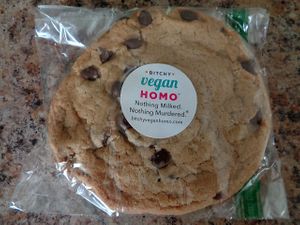 Basic Birch Cookie (chocolate chip). Buttery and divine! No walnuts in the Basic Birch cookie and available at Birch Cafe. at Bitchy Vegan Homo in Cleveland