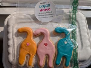 Cat butt sugar cookies! at Bitchy Vegan Homo in Cleveland