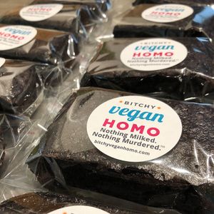 BVH Best Damn Brownies are decadent, fudgy goodness at Bitchy Vegan Homo in Cleveland