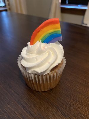 Pride strawberry lemonade cupcake! Delicious! at Bitchy Vegan Homo in Cleveland