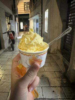 Mango icecream  at Gelateria Emiliana in Split