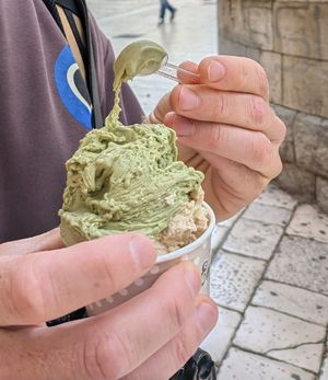 Mega scoops! These are just 2 at Gelateria Emiliana in Split