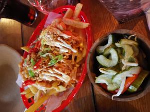 Loaded fries at Spice Monkey in Utrecht