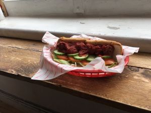 Vx Meatball Marinara sub at Vx in North London