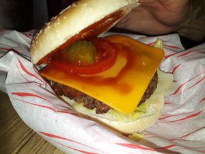 Burger at Vx in North London