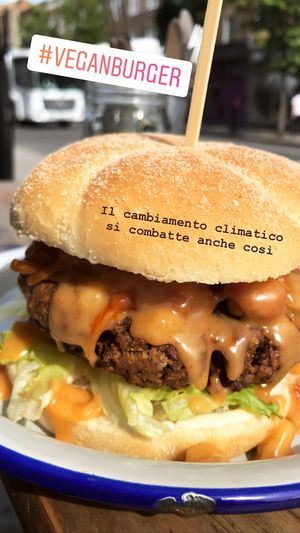 Jackfruit burger at Vx in North London