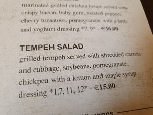 tempeh salad at Mary's Irish Pub  in Kortrijk