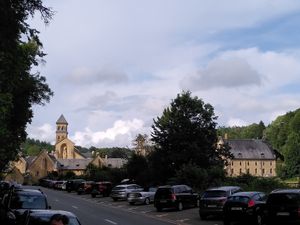The view on the Abbey of Orval at A l'Ange Gardien in Florenville
