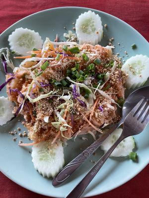 Burmese potato meal  at Two Sisters in Pai