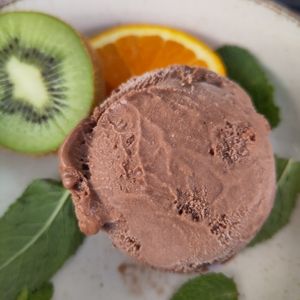 Rum ball ice cream at Juicy Skagen in Skagen