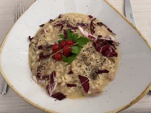 Risotto with mushrooms at Fiorentina in Locarno