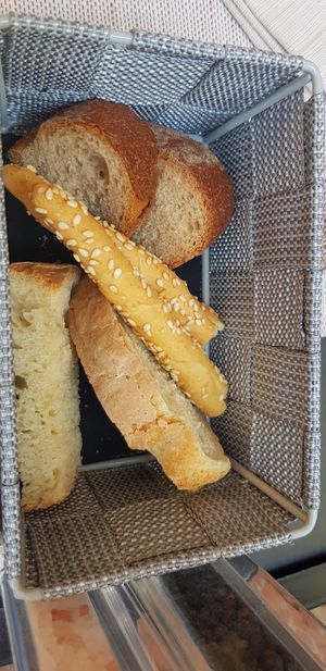 The servant informed us that only the dark brad contains milk. at Fiorentina in Locarno