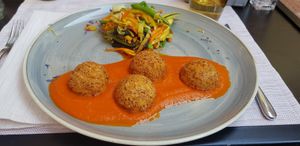 Vegan polenta croccante. Very delicious! at Fiorentina in Locarno
