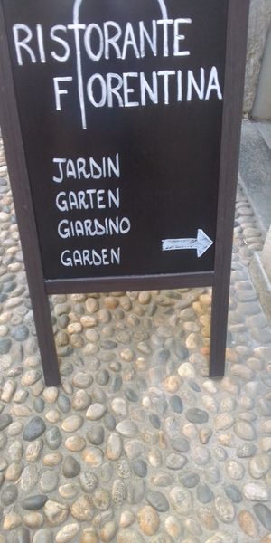 Welcome sign. at Fiorentina in Locarno