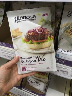 Vegan burger mix  at Ikoagora in Paphos