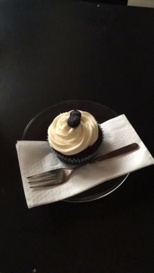 Vegan cupcake at Cafe Riptide in Braunschweig