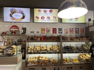 Bagel wall  at The Bagel Nook in Princeton