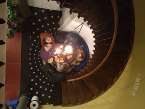 table in the hall at Steamy Windows in Ghent