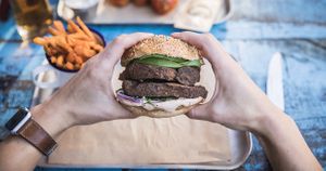 Vegan burger!! at BrewDog in Indianapolis