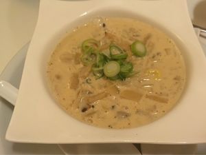 tom kha soup - spicy & delicious!  at Loving Hut in Hannover