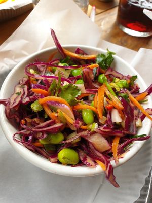 Instead of french fries you can use with amazing salad. at Burgersson in Gothenburg