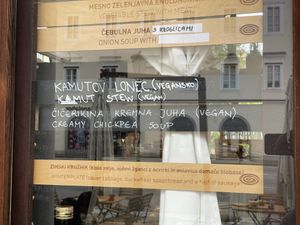 Vegan options of the day   at Moji Struklji - My Dumplings of Slovenia in Ljubljana