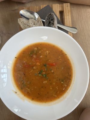 Vegan peppers and smoked tofu stew  at Moji Struklji - My Dumplings of Slovenia in Ljubljana