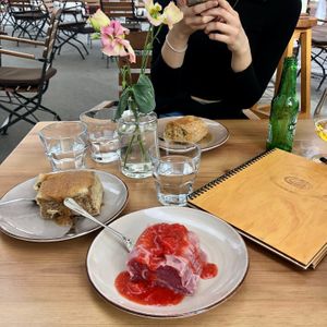 Strawberry and vegetable vegan dumplings. at Moji Struklji - My Dumplings of Slovenia in Ljubljana