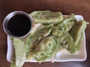 Steamed veggie dumpling  at Asian Imperial in Lunenburg