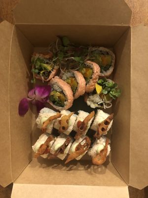 Mixed Veggie & Golden Head  at Chikyū Vegan Sushi Bar & Izakaya in Las Vegas