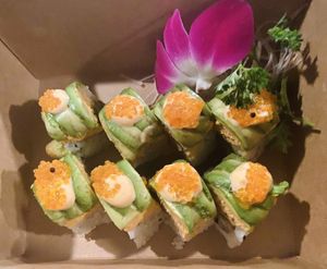 Ocotillo roll - the best roll! at Chikyū Vegan Sushi Bar & Izakaya in Las Vegas