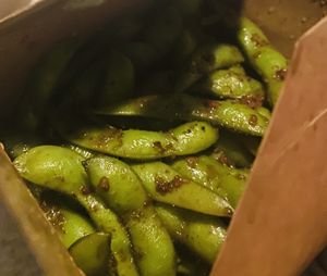 Garlic edamame  at Chikyū Vegan Sushi Bar & Izakaya in Las Vegas