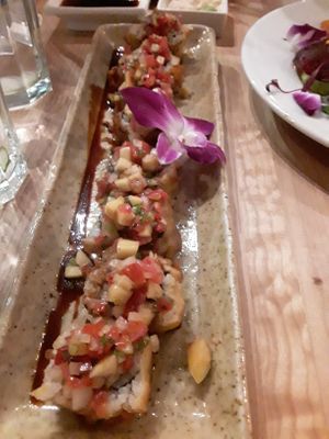Sunray roll  at Chikyū Vegan Sushi Bar & Izakaya in Las Vegas