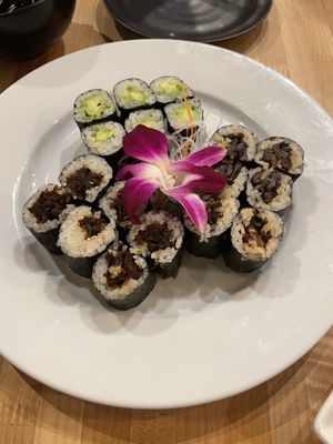 Avocado, mushroom, ?   at Chikyū Vegan Sushi Bar & Izakaya in Las Vegas