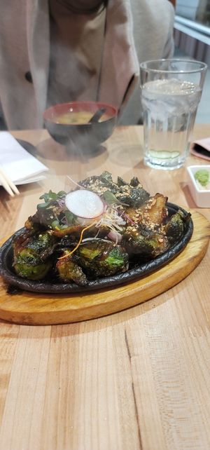 The Brussel sprouts at Chikyū Vegan Sushi Bar & Izakaya in Las Vegas