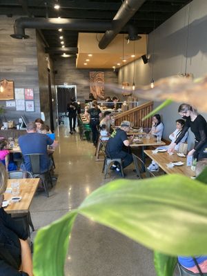 Dining room - approx. 8 tables + counter.  at Chikyū Vegan Sushi Bar & Izakaya in Las Vegas