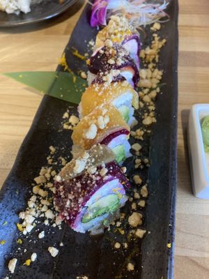 Monkeyflower roll.  at Chikyū Vegan Sushi Bar & Izakaya in Las Vegas
