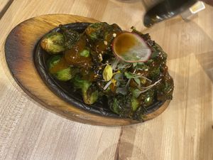 Brussel sprouts  at Chikyū Vegan Sushi Bar & Izakaya in Las Vegas