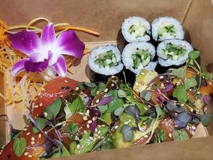 Cucumber rolls kappa maki at Chikyū Vegan Sushi Bar & Izakaya in Las Vegas