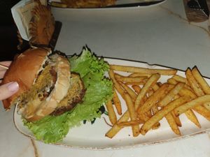 Double big mac (requested without tomatoes and pickles) at Limonita Express in Istanbul