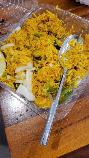 Veggie Biryani at Taste of India in Rockaway Beach