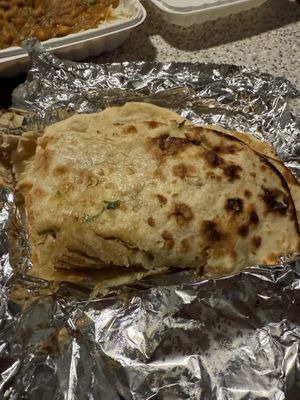 Garlic naan  at Taste of India in Rockaway Beach