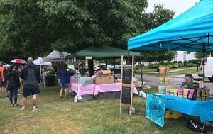 Market vendors  at Farmer's Market in Hudson