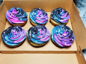 Galaxy themed cupcakes  at Oh My Gosh Ganache in Frederick