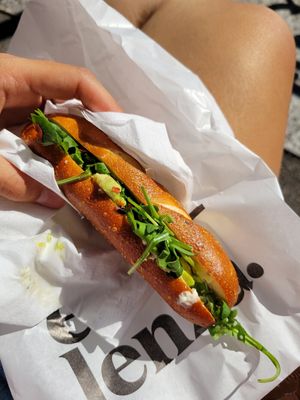 vegan avocado sandwich at Brezelkönig - FFS in Lugano