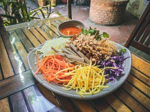 Assorted vegetable salad at Huong Sen in Da Nang