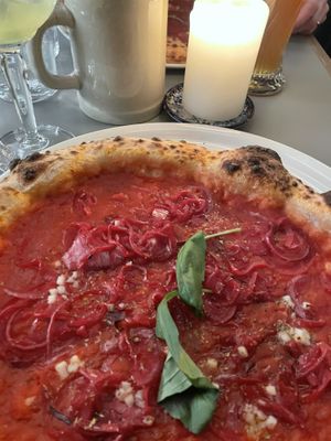 Marinara with added red onion   at Tazzi Pizza in Hamburg